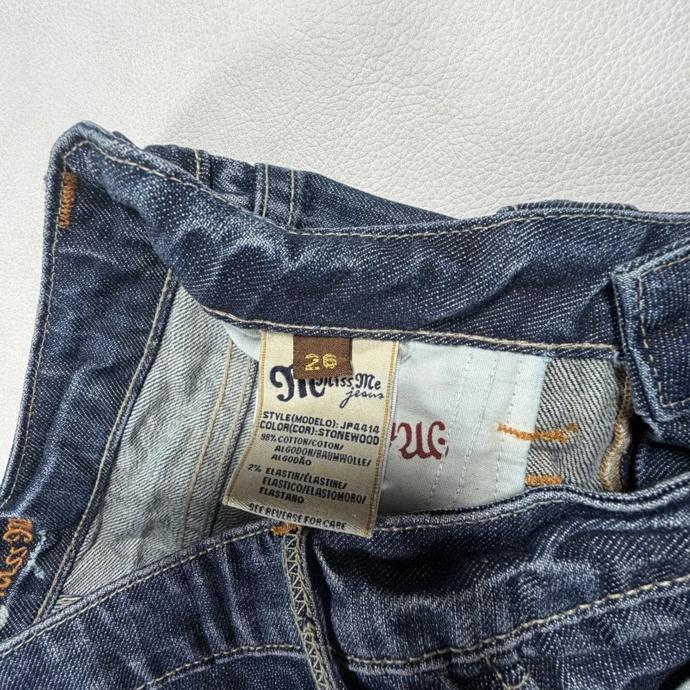 Miss Me JP4414 Stonewood‎ Dark Wash Bermuda Denim Shorts Women Size 26 Low Rise